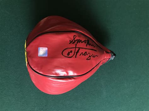 Joe Frazier Autographed Speed Bag Ssg Certified Superstar Greetings