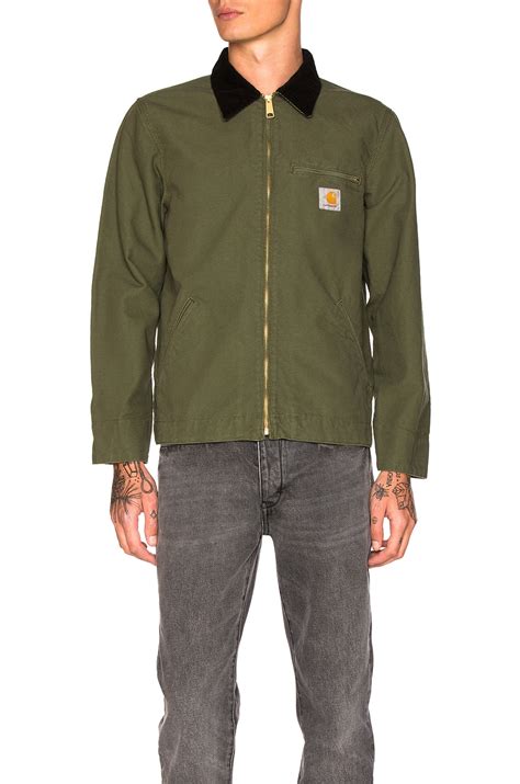 Carhartt WIP CHAQUETA DETROIT En Rover Green Black REVOLVE