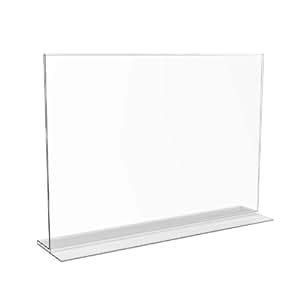 Displaypro A4 Clear Landscape Double Sided Acrylic Menu Desktop Counter