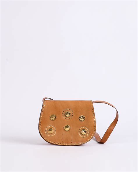 Bolsa Couro Moedas Camel Eliza Conde