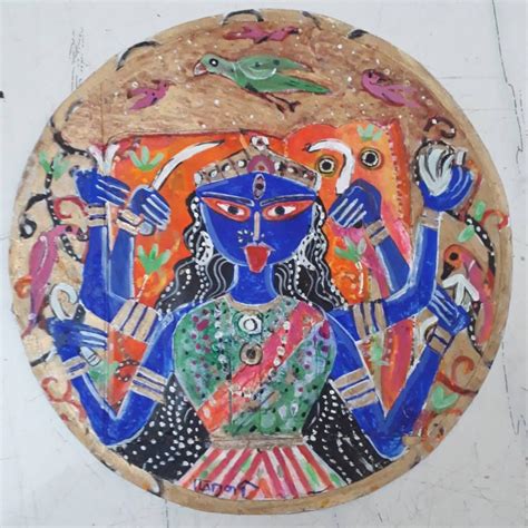 Maa Kali painting - Maa Kali and Ramakrishna - Gallery of Gods