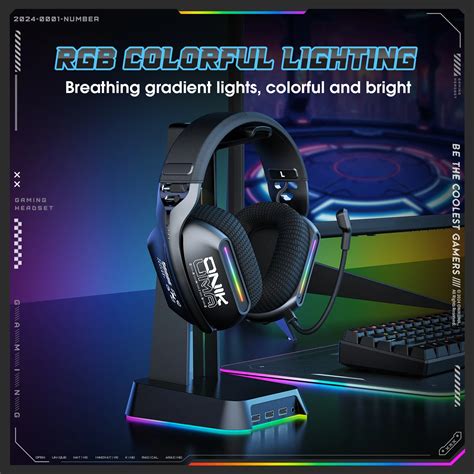 Onikuma Gt Tri Mode Gaming Headset Rgb Lighting G Wireless Gaming