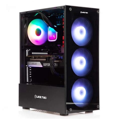 Gabinete Gamer Liketec Matrix Rgb Mid Tower Vidro Temperado Atx