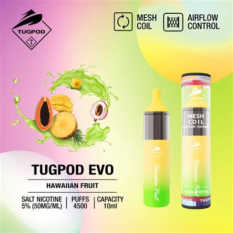 Tugpod EVO Disposable Vape Kit 4500 Puffs 10ml Vapesourcing