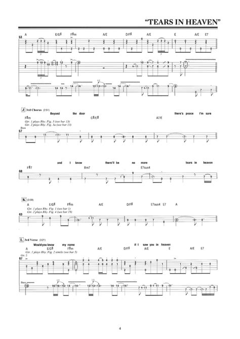 Eric Clapton Tablatura E Partitura De Tears In Heaven Pdf