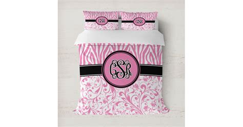 Custom Zebra And Floral Duvet Cover Personalized Youcustomizeit