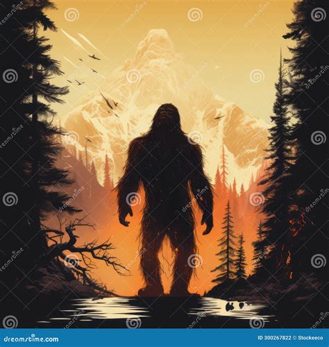 Bigfoot Poster Concept Art With Detailed Character Design And