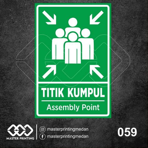 Jual Stiker Titik Kumpul Titik Berkumpul Sticker Assembly Point