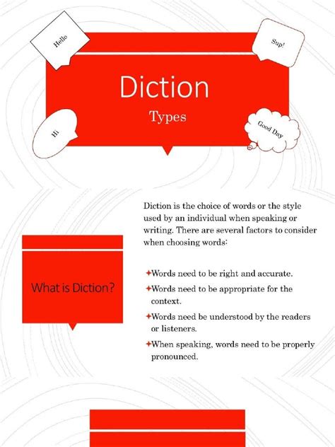 Diction Types | PDF