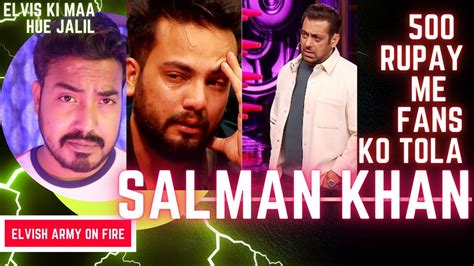 Elvish Yadav Vs Salman Khan Bigg Boss Shameful Moment Youtube