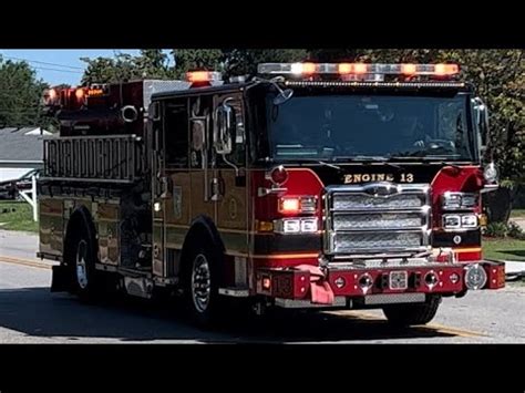 Baltimore County Fire Department Brand New Engine 13 Responding To A