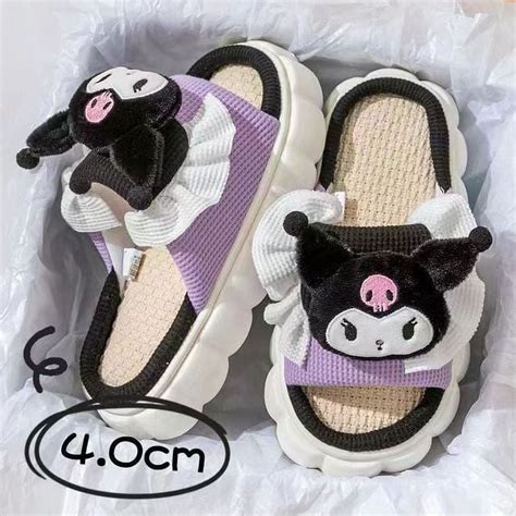 Hello Kitty Sanrio Cinnamorol Kuromi Kawaii Slipper Cartoon Slipper