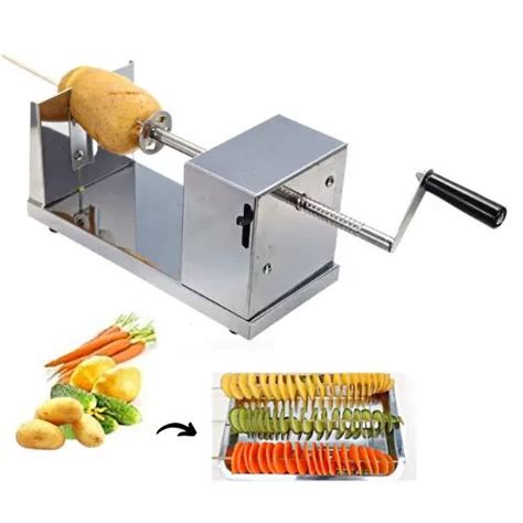 Manual Stainless Steel Spiral Potato Cutter Tornado Slicer