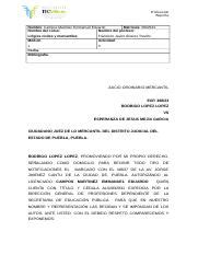 Act 3 Litigios Civiles Y Mercantiles Doc Profesional Reporte Nombre