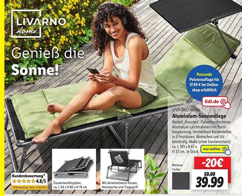 Livarno Home Aluminium Sonnenliege Houston Angebot Bei Lidl 1Prospekte De