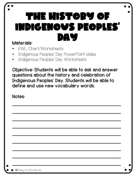 Indigenous Peoples Day Lesson And Powerpoint K 3 Classful