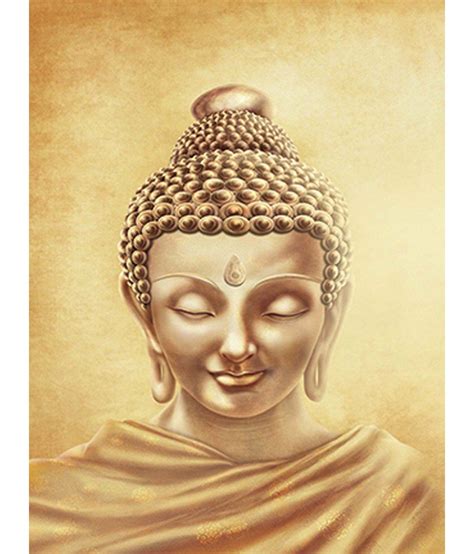 Retcomm Art Painting Meditating Buddha Yellow Pencil Sketch: Buy ...