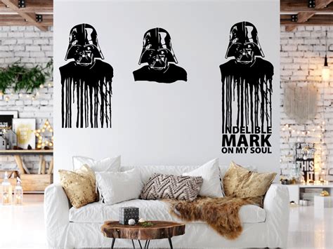 Darth Vader Star Wars Laser Cut Svg Dxf Files Wall Sticker Etsy