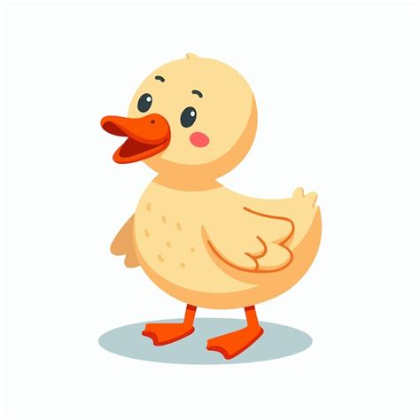 El Peque O Pato Feliz De Dibujos Animados De Dise O Plano Ilustraci N