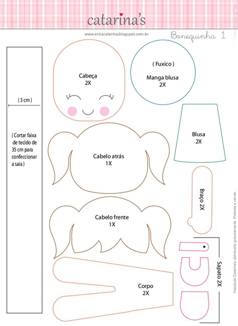 Boneca De Feltro 60 Ideias Lindinhas Moldes Passo A Passo