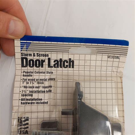 Wright Products Black Storm And Screen Door Latch Vc333bl New