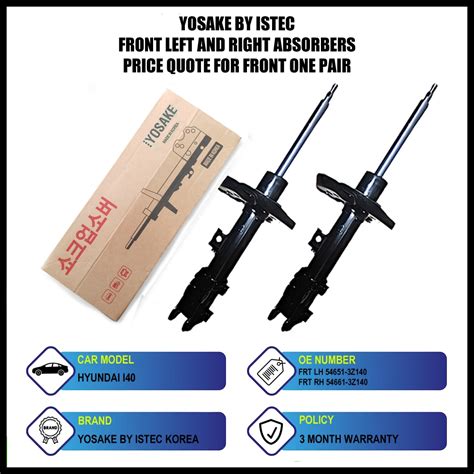 Hyundai I40 Front Left And Right Yosake By Istec Gas Shock Absorbers