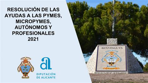 Resolución de ayudas de la Diputación de Alicante destinadas a apoyar a