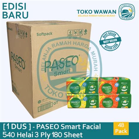 Jual Tissue Paseo Smart Facial Sheet Dus Karton Isi Pack