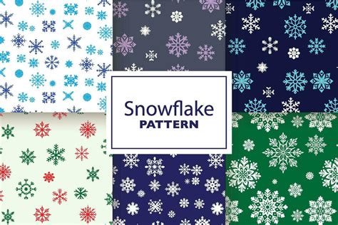 Colorful Collection of Six Different Snowflake Patterns 33533701 Vector ...