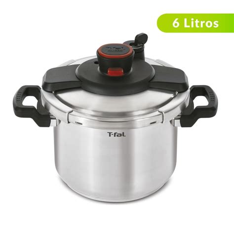 Olla a Presión TEFAL Clipso Acero Inoxidable 6 lt Cierre Externo T FAL