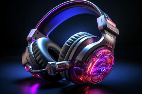 Premium AI Image | Gaming headphones with a builtin microphone and ...