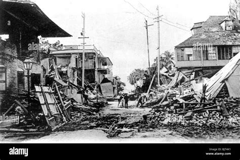 Earthquake Damage King Street And Harbour Street Kingston Jamaica 1907 Artist Unknown