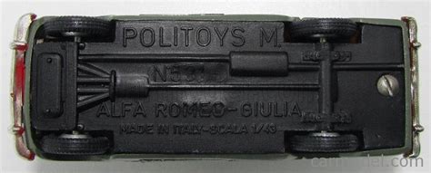 Politoys Polistil Polms Scale Alfa Romeo Giulia Ti