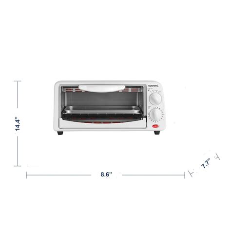 Courant 2 Slice White Toaster Oven Automatic Shut Off Wto621w697 At