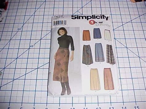 Simplicity Misses Skirts Hour Wrap Skirt Sew Pattern Sz Bb L Xl