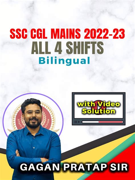 Ssc Cgl Mains 2022 All 4 Shifts Maths By Gagan Pratap Sir Pdf