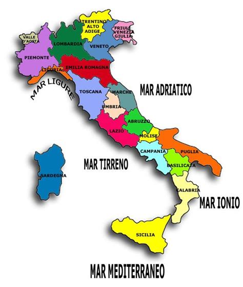 Italia Geografia Geografia Mondo Mappa Dellitalia