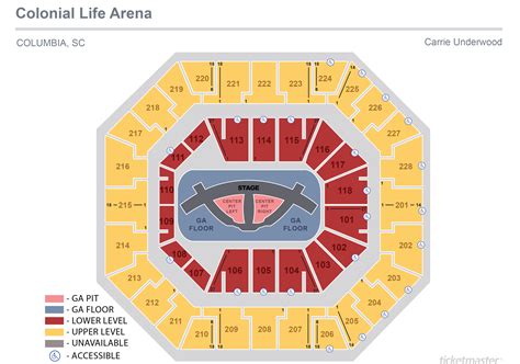 Seating Charts | Colonial Life Arena