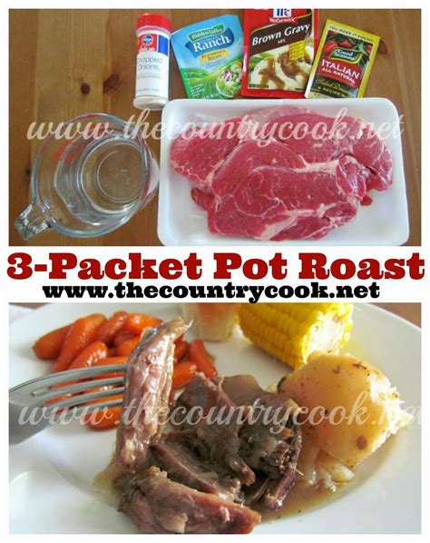 Crock Pot 3 Packet Pot Roast With Gravy Recipe Pot Roast Slow