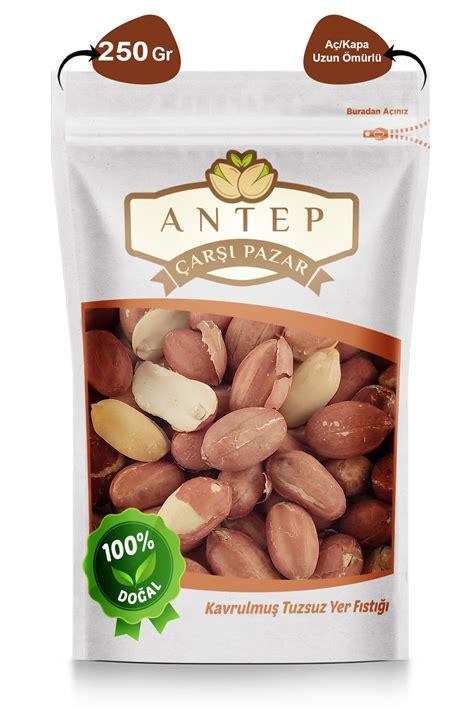 Antep Çarşı Pazar Kavrulmuş Tuzsuz Yer Fıstığı İçi 250 gr Fiyatı