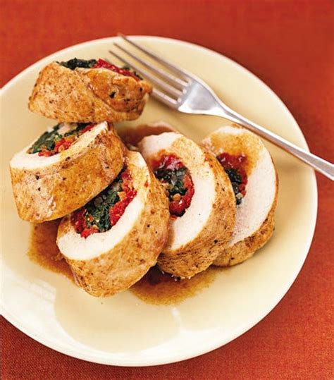 Spinach Stuffed Chicken Roulade