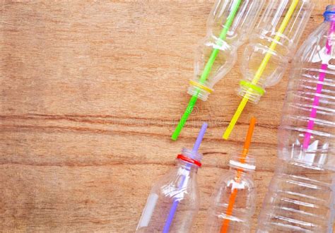 Plastic Waste, Plastic Bottles With Straws Stock Image - Image of disposable, cardboard: 132503321