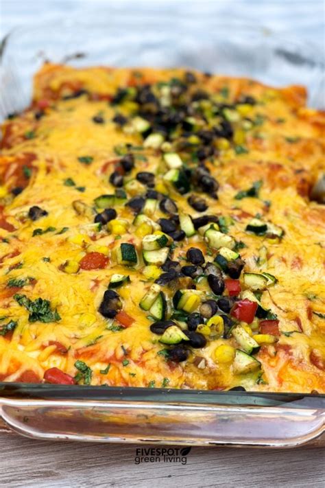 Amazing Vegetarian Black Bean Enchilada Recipe Five Spot Green Living