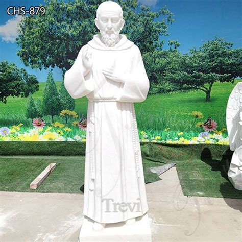 Life Size Marble Padre Pio Statue Outdoor Decor For Sale Chs Our