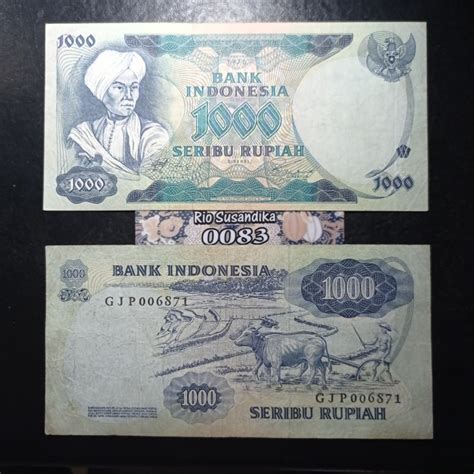 Jual Uang Kertas Kuno Indonesia 1000 Rupiah Seri Diponegoro Th 1975