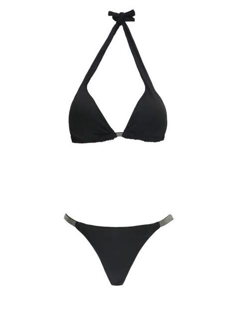 Fisico Black Halterneck Bikini Black