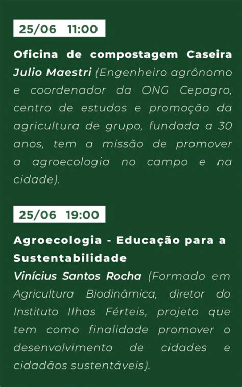 Oficina De Compostagem E Agroecologia Tudo Em Ilhabela