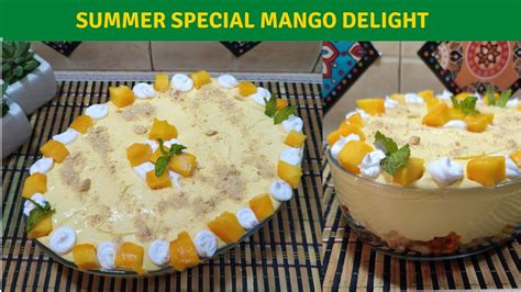 Mango Delight Summer Special Mango Dessert No Cook Cooking At Home Easy Recipes Pan To