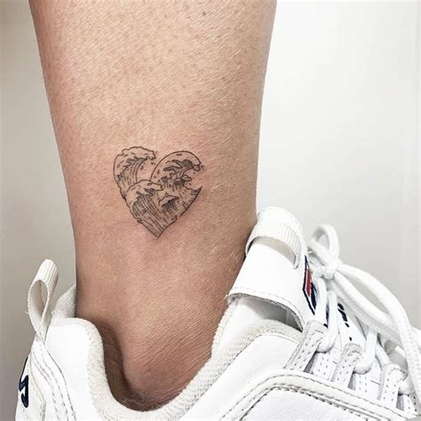 Wave Heart Waves Tattoo Finger Tattoo For Women Tattoos For Lovers