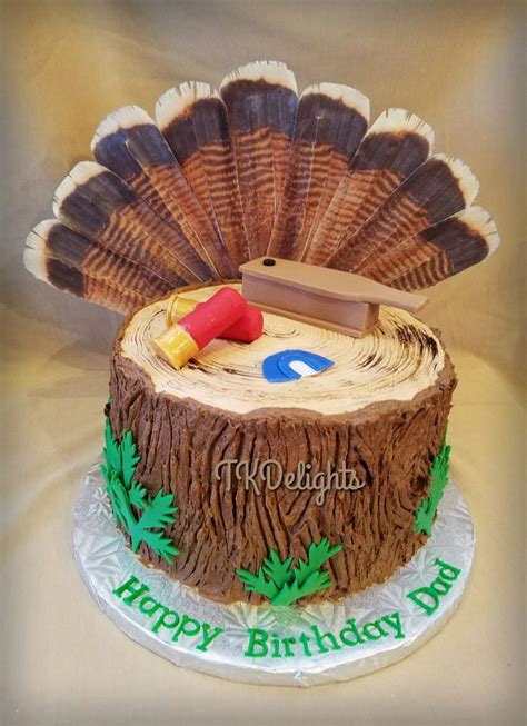 Turkey Hunter Cake Buttercream Colored Icing With Fondant Accents And